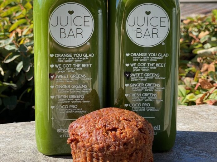 Sweet Greens Juice and Muffin