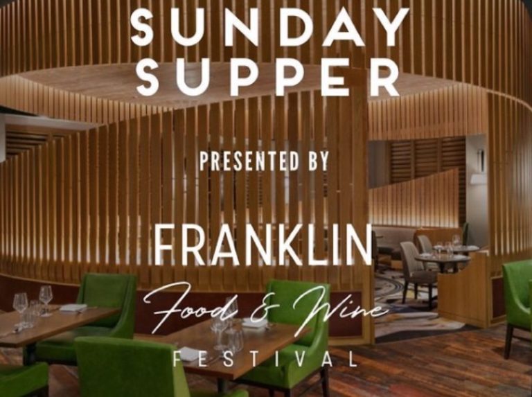Franklin Food & Wine Festival Announces Sunday Supper